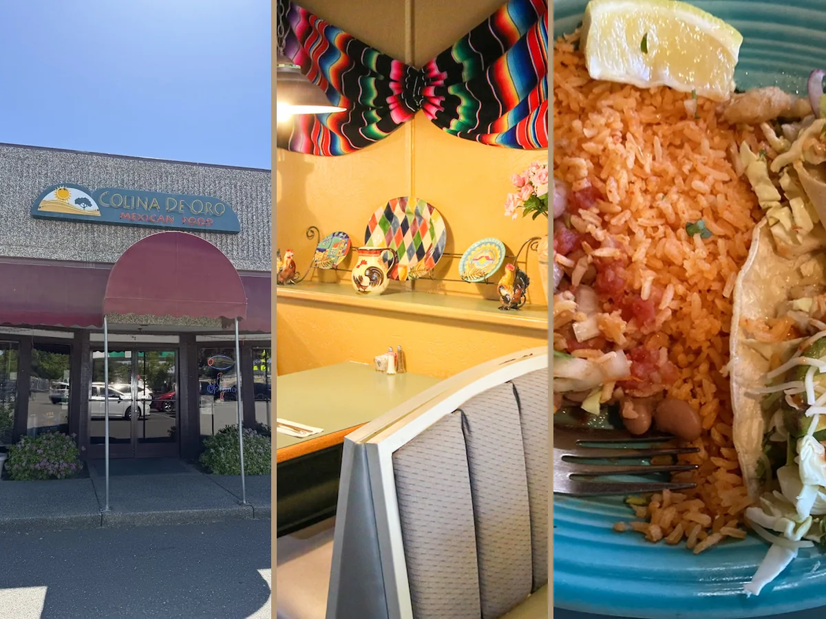 Mexican restaurant dining room with tables and chairs